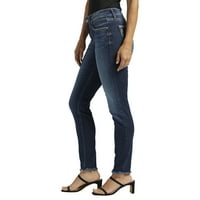Silver Jeans Co. Ženske uske farmerke Suki srednjeg rasta, veličine struka 24-34