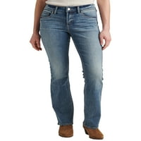 Silver Jeans Co. Ženske Elyse tanke farmerke sa srednjim usponom, veličine struka 24-36