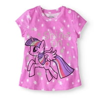 My Little Pony Toddler Girls' Shine On Shine Cap Sleeve Glitter Graphic T-Shirt