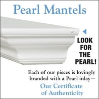 Pearl Mantels Crestwood čist, sofisticirana Premium Bijela polica od MDF kamina, 60 L 10D 5 H, oštra bijela