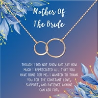 Poklon Majke mladenke za Majčin dan, poklon nakita za svekrvu, Poklon set ogrlica, poklon za mamu, poklon za nju,nakit za mamu [beskonačni prsten od ružičastog zlata, plavo-narandžasti gradijent]
