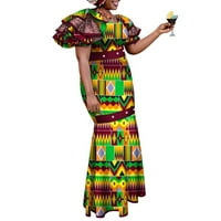 Ženske haljine plus veličine afričke pamučne haljine s biserima WY9718