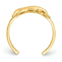 Primalni zlatni karatski žuto zlato prsten za toe