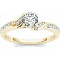 Karat T. W. Diamond berba 14kt zaručnički prsten od žutog zlata