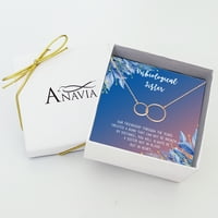 Anavia Unbiological Sister Gift Jewelry, Soul Sister Card Card, Sister Best Friend Gift, Big Little Sorority Card Gift-[Rose Gold Infinity Double Ring, Blue-Orange Gift Card]