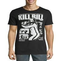 Muška Kill Bill crno-bijela grafička majica sa posterom
