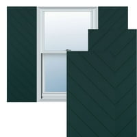 Ekena Millwork 18 W 43 H True Fit PVC dijagonalna ploča modernog stila fiksne kapke, termalno zeleno