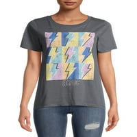 Grey Grayson socijalna ženska AC DC vijke kratki rukav grafički T-Shirt