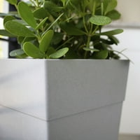 Bloem Visoki završni saksirani kvadrat: 25 - cement - mat Teksturirani finiš, reciklirana plastična