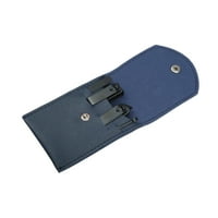 Jedinstveni set manikure s povoljnim cijenama s plavim Pu kućištem za ličnu njegu od nehrđajućeg čelika Crna