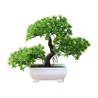 Umjetni Bonsai Tree, realistično stablo smreke za kućni stol uredski stol kupaonica s kapice za spavaću sobu