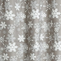 Snowflakes 13-dijelni set zavjesa za tuširanje siva