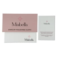 Miabella ženski 1-CT kreiran Ruby, Sapphire & Diamond 10kt Bijelo zlato 2-komad vjenčano prstenje Set