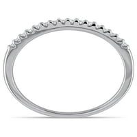 Carat T. W. Diamond Sterling Silver Polu-Eternity Vjenčani Prsten