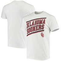 Muška Bijela Oklahoma Sooners Slant T-Shirt