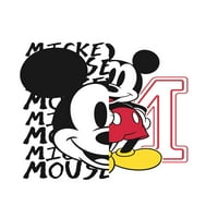 Juniors ' Abstract Mickey Mouse Kratka Rukava Grafički T-Shirt