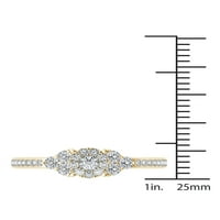 Carat TW Diamond 10kt set Vereničkog prstena od žutog zlata sa jednim oreolom