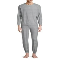 Muški Raglan Set odjeće za spavanje dugih rukava, veličine S-2XL, muške pidžame