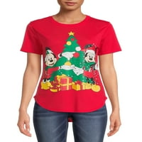 Mickey Mouse ženska Božićna grafička majica sa kratkim rukavima
