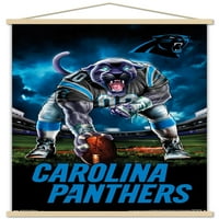 Carolina Panthers-zidni Poster sa drvenim magnetnim okvirom, 22.375 34