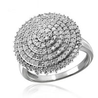 JewelersClub 0. Srebro 1. Karatni bijeli dijamantski prsten za žene