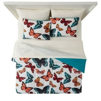 Oslonci 7-dijelni leptir print krevet u torbi, pun