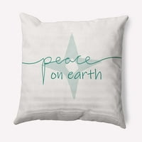 Jednostavno Daisy Mint boji mir na Zemlji Božić Meki okrenuo poliester dekorativni bacanje jastuk, 26 26