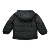 Pufer jakna sa visokim izrezom za dječake Swiss Alps sa kapuljačom, veličine 4-16