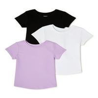 Garanimals djevojčice i djevojčice pune majice sa kratkim rukavima, 3 pakovanja, veličine 12M-5T