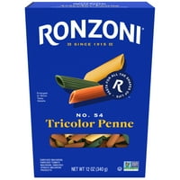 Ronzoni Tricolor Penne, oz, šarene cijevi za tjesteninu bez GMO