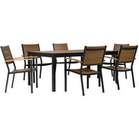Mod Asher 7-dijelni set za ručavanje na otvorenom sa aluminijumskim stolicama za ručavanje i 71 40 gornjim