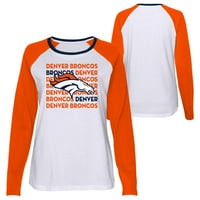 Denver Broncos djevojke 4-Ls modni Tee 9K1G9FF M7 8