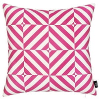 Hot Pink Geo Squares Dekorativni jastučni jastuk