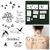 Tattify Quote privremene tetovaže-ptica je riječ