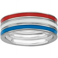Sterling Silver USA Set prstenova, dostupan u više veličina