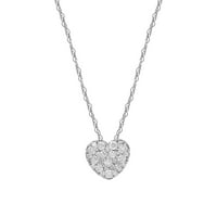 Brilliance Fine Jewelry CT Diamond Heart privjesak od 10k bijelog zlata za žene