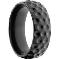 Poluokrug Crni cirkonijumski prsten sa brušenim dizajnom rupica za Golf