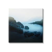 Stupell Indtries Blue Ocean Cove Cliff Landscape Morning Misty Sky, 24,dizajn Ian Winstanley