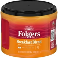 Folgers Breakfast Blend Mlevena Kafa, Glatka I Blaga Kafa, 22. Kanister