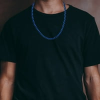 Arista Muška Rolo lančana ogrlica od plavog presvučenog nehrđajućeg čelika, 24