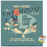 Tom i Jerry - Zidni poster CAT i MOUSE CLUB sa pushpinsom, 22.375 34