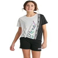 Pravda djevojke J-Sport Colorblocked aktivni čvor prednji T-Shirt, veličine XS-XXL