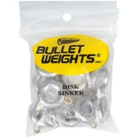 Bullet Weights® DSI1-Olovo disk Sinker veličina Oz težina za ribolov