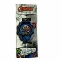 Marvel Avengers Unise dječji LCD sat sa treptajućim ikonom za biranje u plavoj boji - AVG4673WM