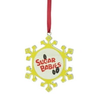 3.5 posrebrene pahuljice šećerne bebe bombone Logo Božićni ukras sa evropskim kristalima