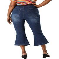 Jedinstvene povoljne ženske traperice Plus Size traperice sa bočnim prorezom, dekor traper hlače