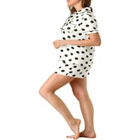 Jedinstveni Setovi pidžama za žene s kratkim rukavima za spavanje na tačke na dugmad