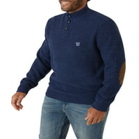 Chaps muški pamučni džemper s Mockneck gumbom-veličine XS do 4XB