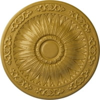Ekena Millwork 1 4 od 1 2 P Lunel plafon medaljon, Ručno obojene iridescentno zlato