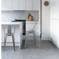 Dizajn grupa Counter visina visoke leđa metalne stolice, siva, Set 2